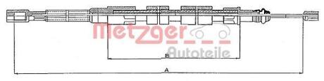 Трос ручника METZGER 10.739 (фото 1)