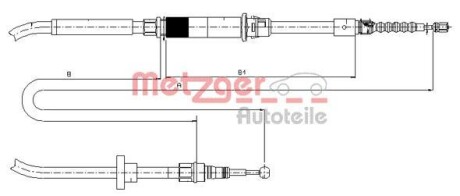 Трос ручника METZGER 10.7484