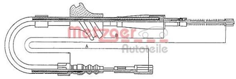 Трос ручника METZGER 10.7502