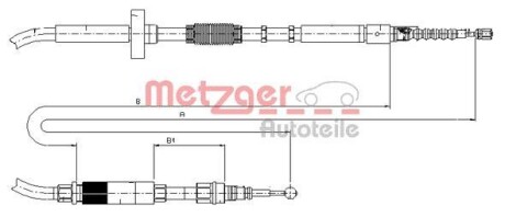 Трос ручника METZGER 10.7531