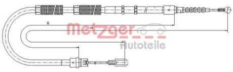 Трос ручника METZGER 10.7535