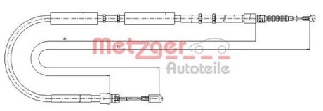 Трос ручника METZGER 10.7536