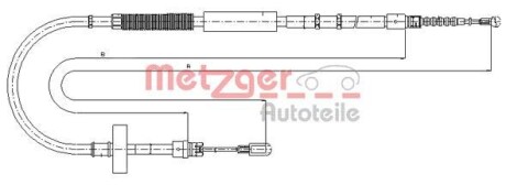 Трос ручника METZGER 10.7537