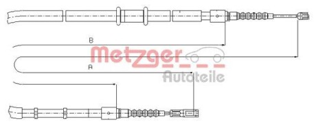 Трос ручника METZGER 10.7545