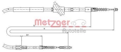 Трос ручника METZGER 10.7583