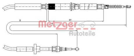 Трос ручника METZGER 10.7589