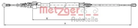 Трос ручника METZGER 10.7625