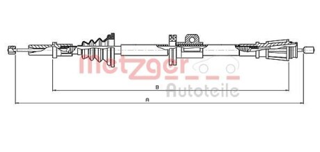 Трос ручника METZGER 10.8061