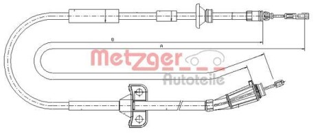 Трос ручника METZGER 10.8065