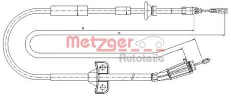 Трос ручника METZGER 10.8066