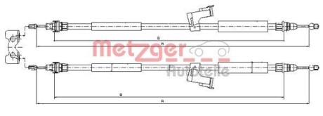 Трос ручника METZGER 10.8225