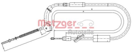 Трос ручника METZGER 10.9332