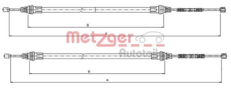 Трос ручника METZGER 10.9336