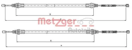 Трос ручника METZGER 10.9336