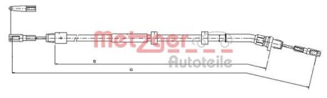 Трос ручника METZGER 10.9513