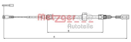 Трос ручника METZGER 10.9882