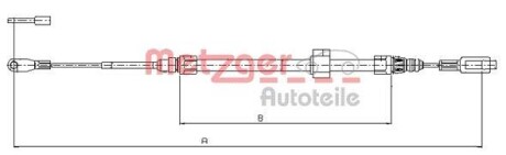 Трос ручника METZGER 10.9884