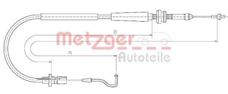 Трос акселератора METZGER 11.0637