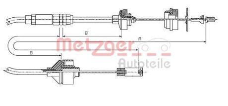 Трос сцепления METZGER 11.2195