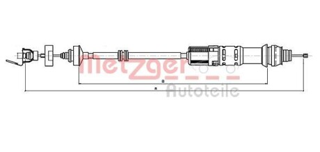 Трос сцепления METZGER 11.2199