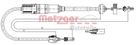 Трос сцепления METZGER 11.2915