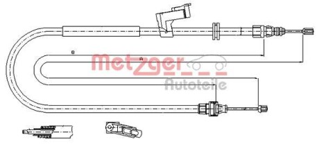 Трос ручника METZGER 11.5494