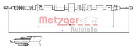 Трос ручника METZGER 11.5512