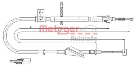 Трос ручника METZGER 11.5741