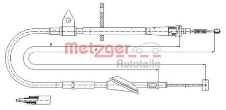 Трос ручника METZGER 11.5743