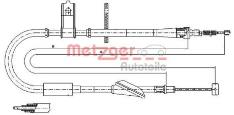 Трос ручника METZGER 11.5744