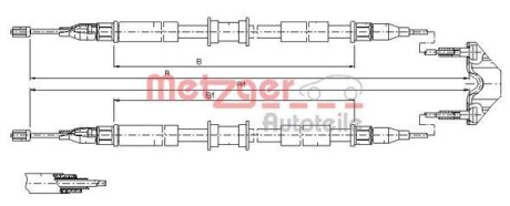 Трос ручника METZGER 11.5765