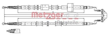 Трос ручника METZGER 11.5767