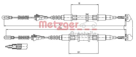 Трос ручника METZGER 11.5854