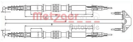 Трос ручника METZGER 11.5858