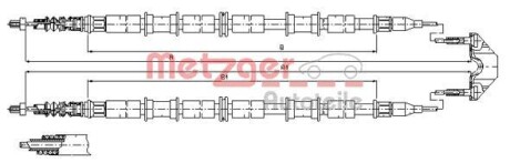 Трос ручника METZGER 11.5863