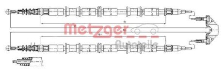 Трос ручника METZGER 11.5865