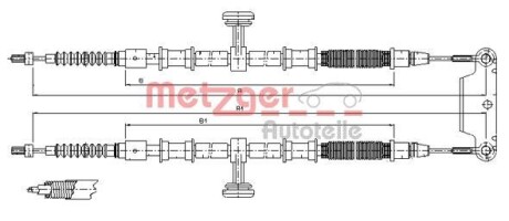 Трос ручника METZGER 11.5944