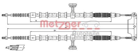 Трос ручника METZGER 11.5945