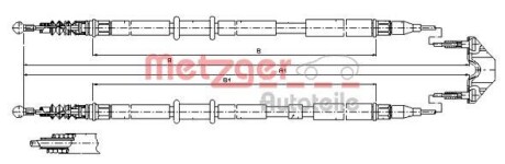 Трос ручника METZGER 11.5952