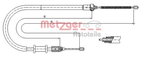 Трос ручника METZGER 11.6675