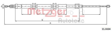 Трос ручника METZGER 11.6684