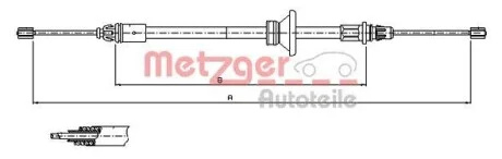 Трос ручника METZGER 11.6801