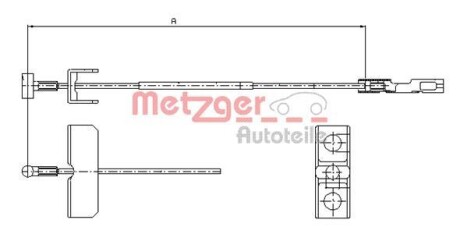 Трос ручника METZGER 11.6802