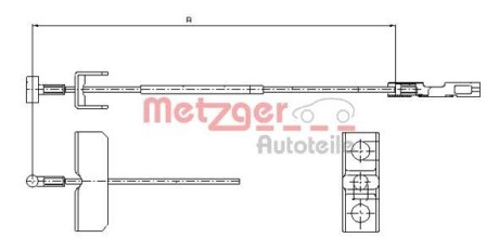 Трос ручника METZGER 11.6803