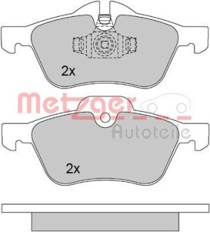 Тормозные колодки дисковые, комплект METZGER 1170189