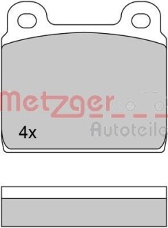 Тормозные колодки дисковые, комплект METZGER 1170222