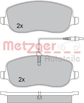 Тормозные колодки дисковые, комплект METZGER 1170232