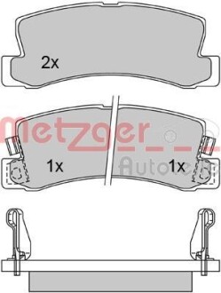 Тормозные колодки дисковые, комплект METZGER 1170277