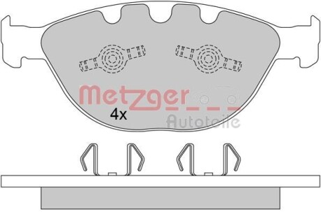 Тормозные колодки дисковые, комплект METZGER 1170380