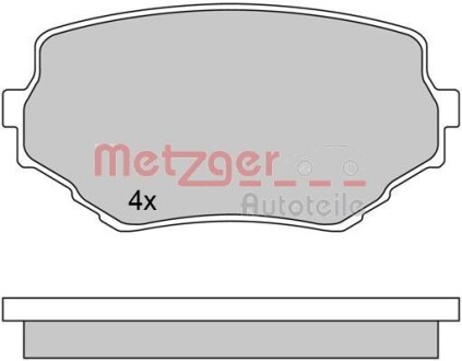 Тормозные колодки дисковые, комплект METZGER 1170415